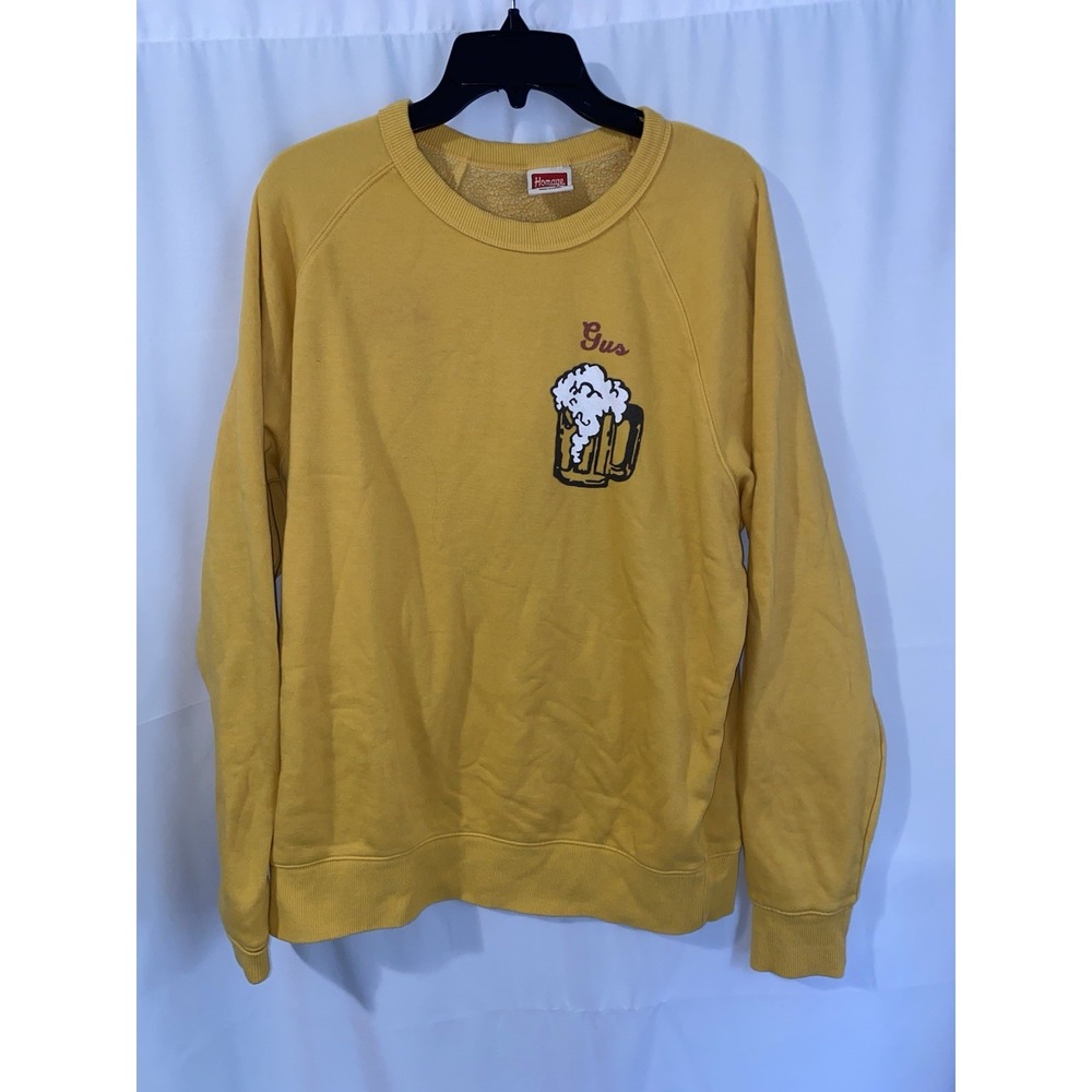 Homage Kenosha Kickers Gus Yellow Crewneck Sweatshirt Large Home Alone Movie